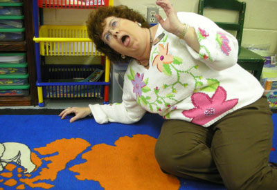 this woman does not have any disease and is just acting silly